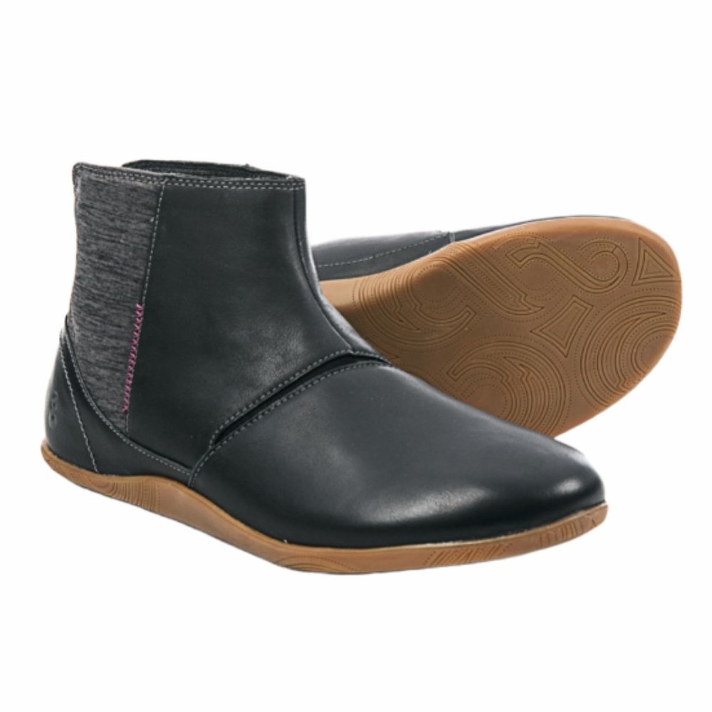 Ahnu Leela Leather Black Ankle Boots Sz 10​
